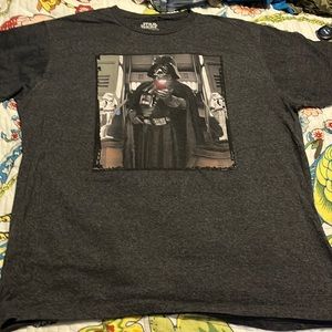 Star Wars Men’s Shirt Tee T-Shirt Gray 2XL Darth Vader